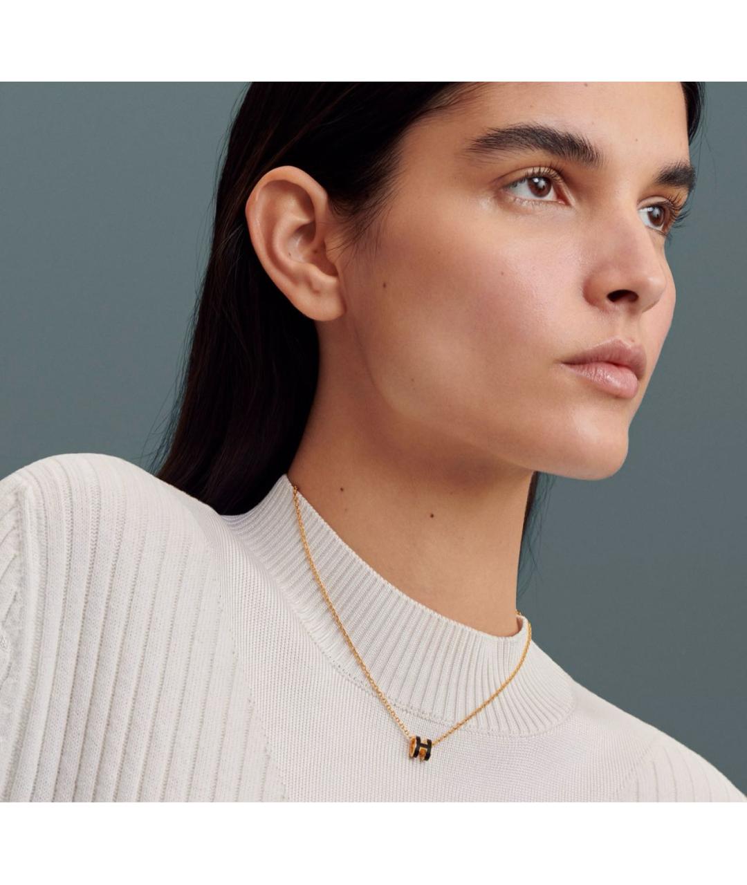 HERMES Черная металлическая подвеска, фото 3