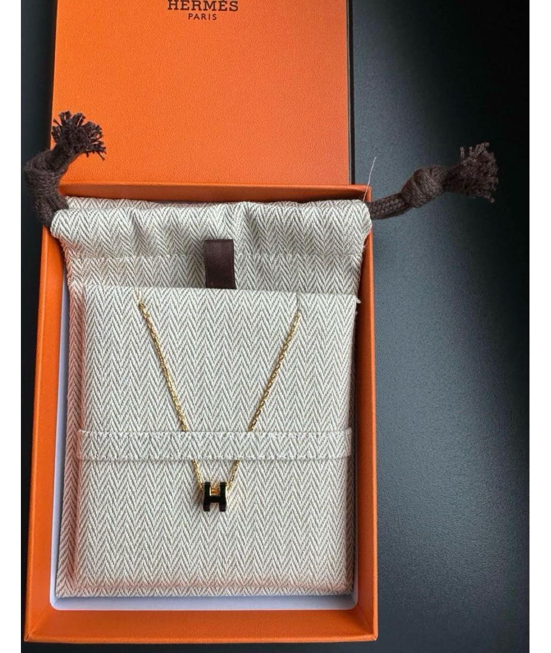 HERMES Черная металлическая подвеска, фото 4