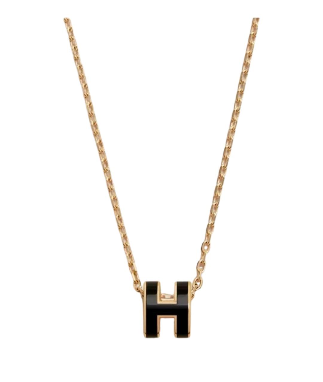 HERMES Черная металлическая подвеска, фото 1