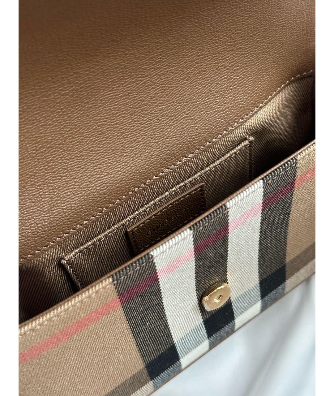 BURBERRY Коричневая кожаная сумка через плечо, фото 4