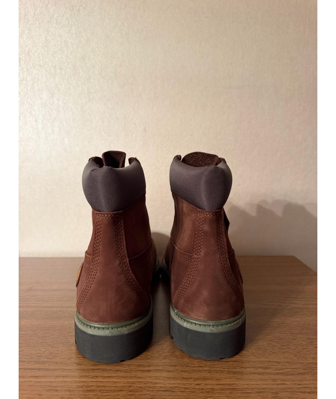 TIMBERLAND Коричневые нубуковые высокие ботинки, фото 4