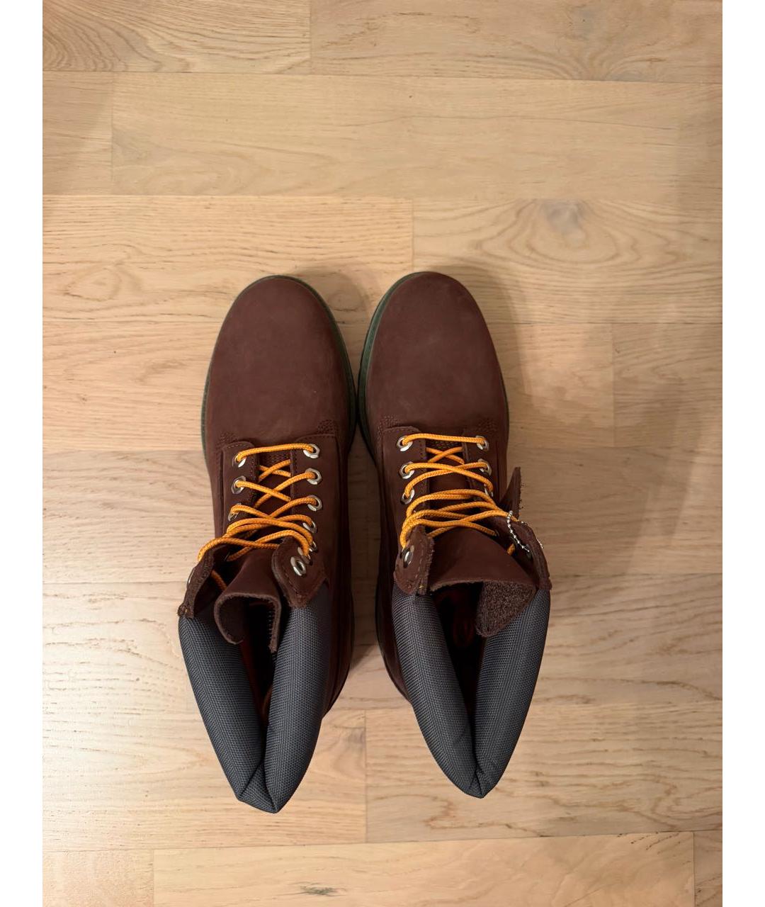 TIMBERLAND Коричневые нубуковые высокие ботинки, фото 3
