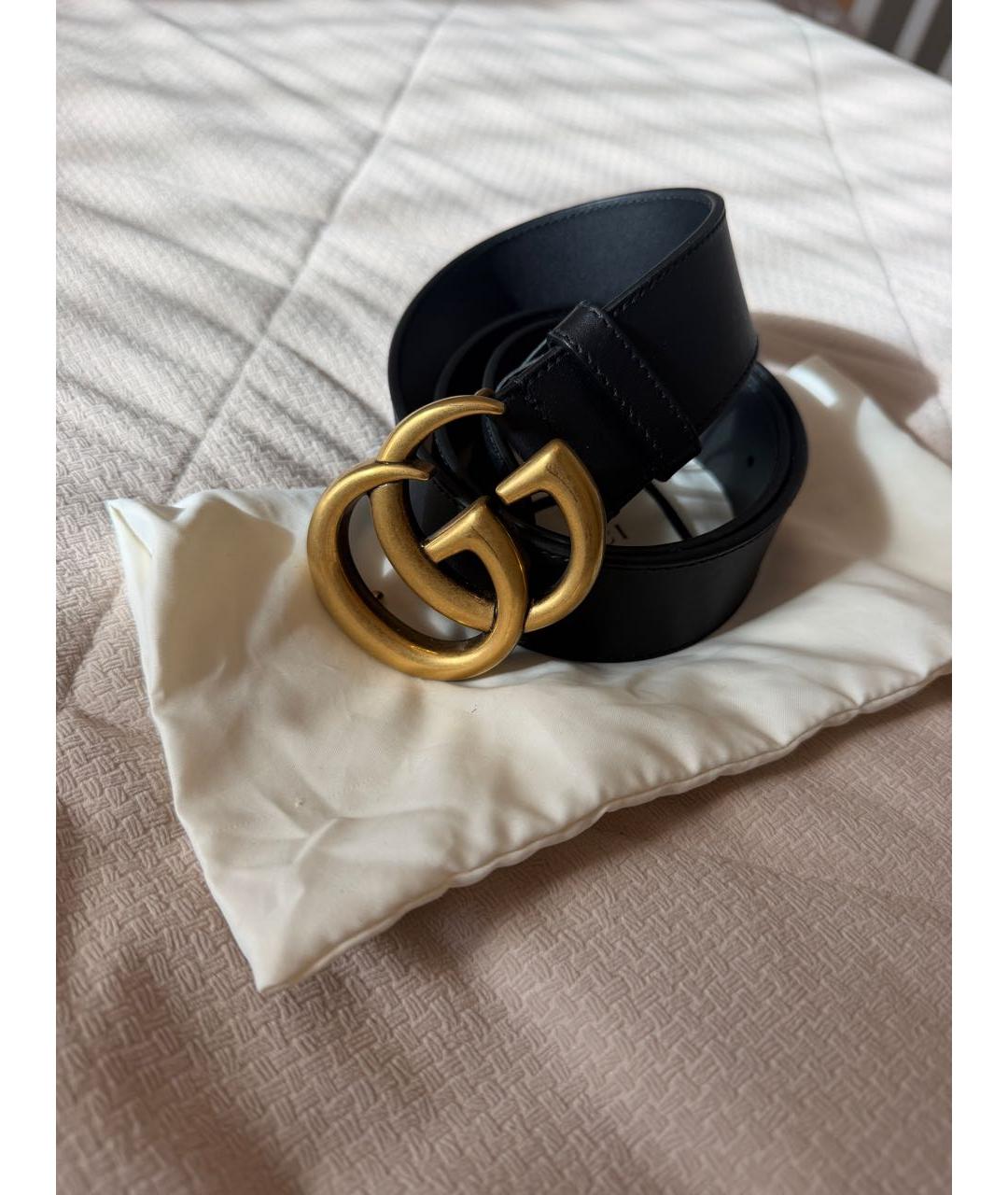 GUCCI Черный кожаный ремень, фото 8