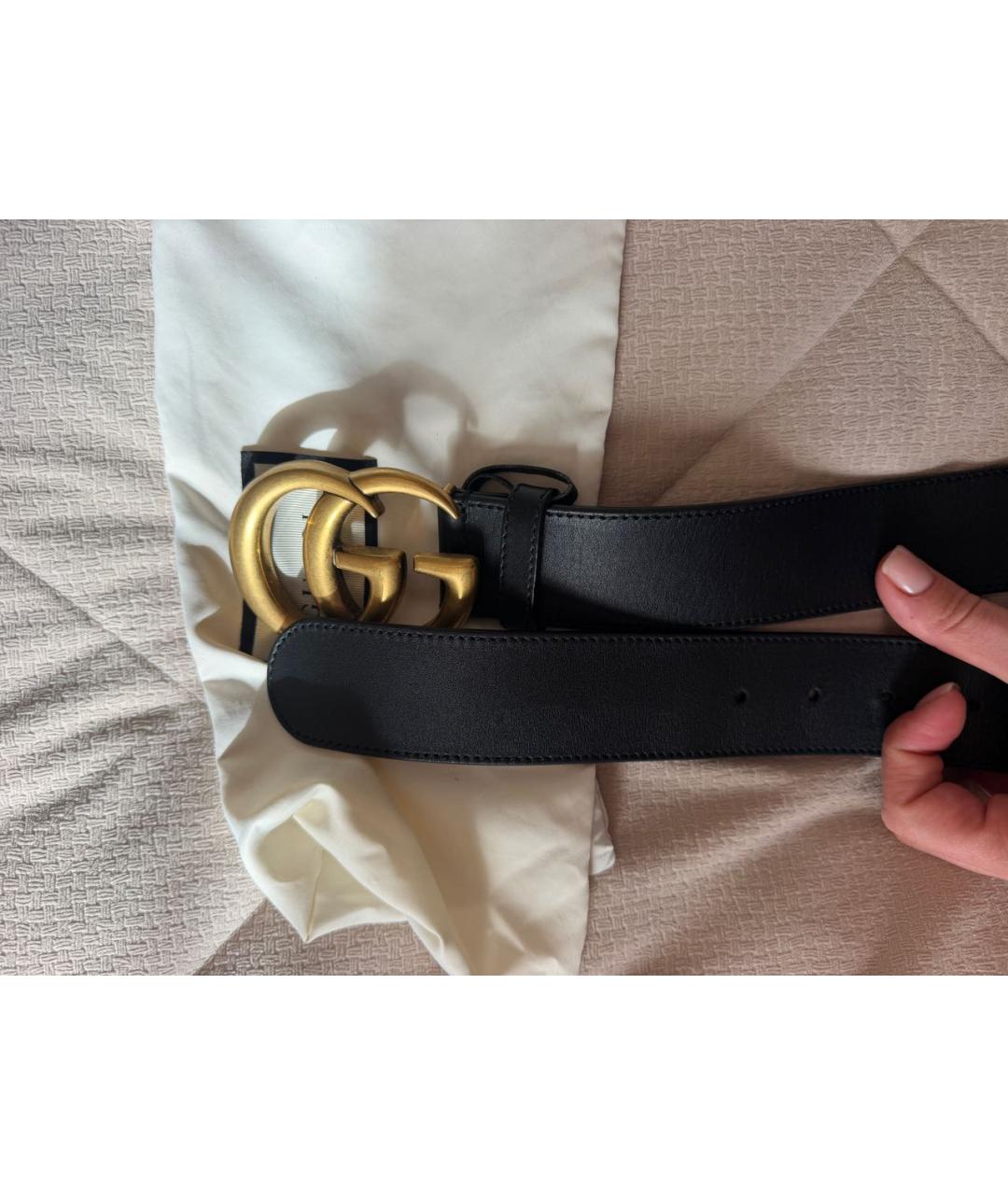 GUCCI Черный кожаный ремень, фото 6