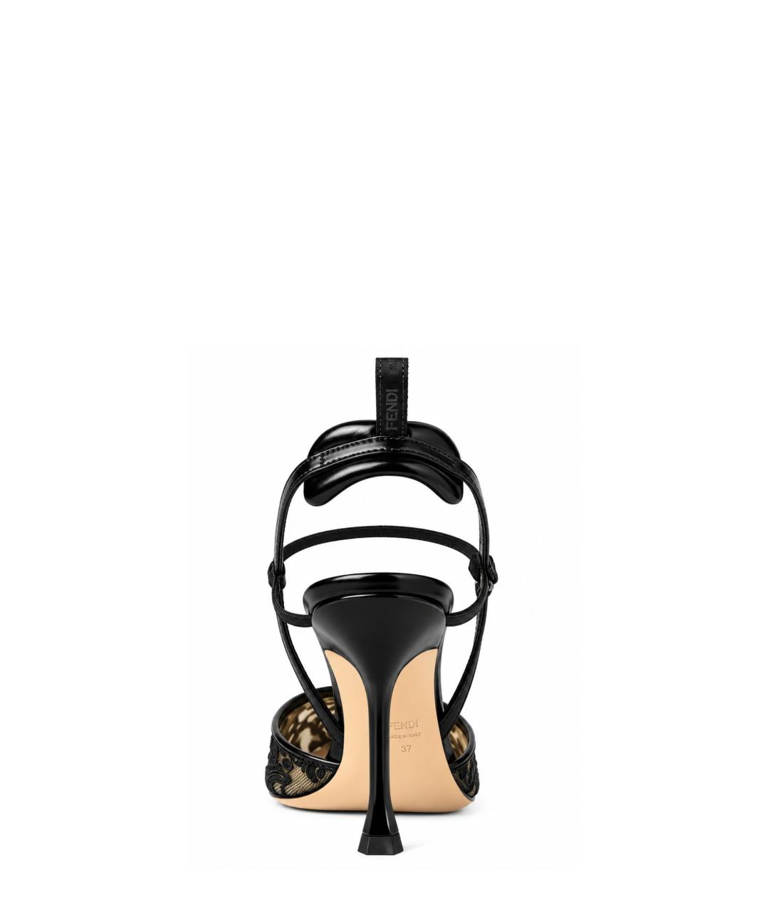 FENDI Черные текстильные туфли, фото 3