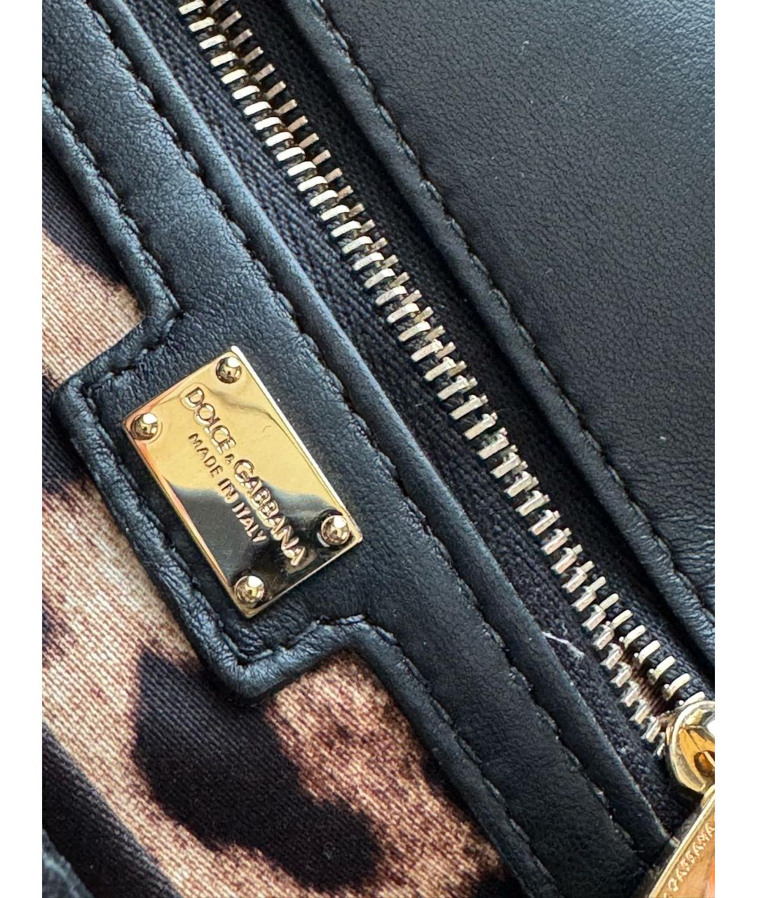 DOLCE&GABBANA Черная тканевая сумка с короткими ручками, фото 7