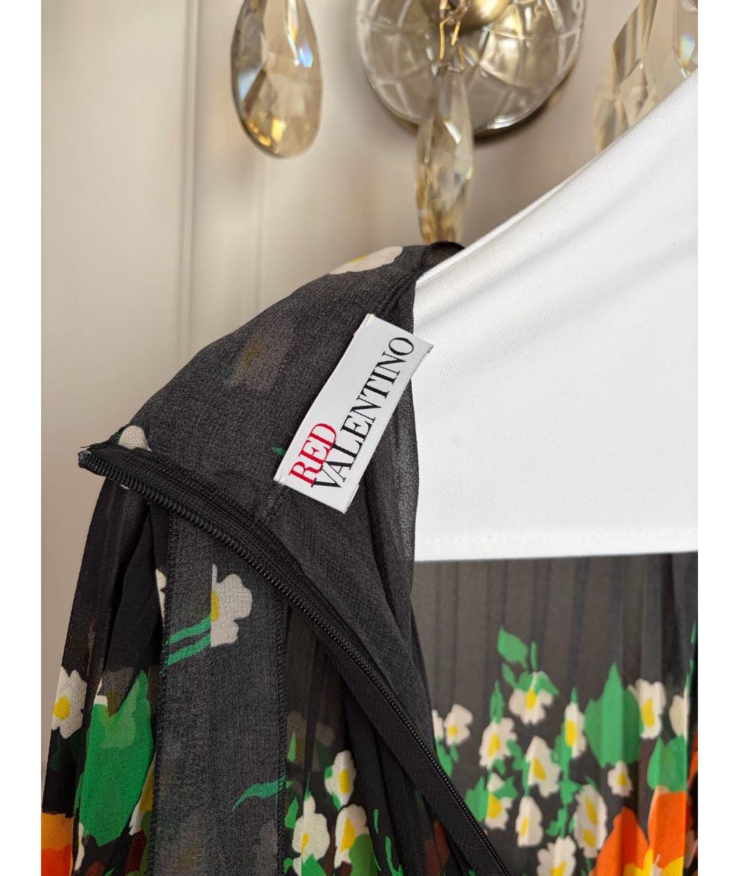 RED VALENTINO Черное полиэстеровое коктейльное платье, фото 3