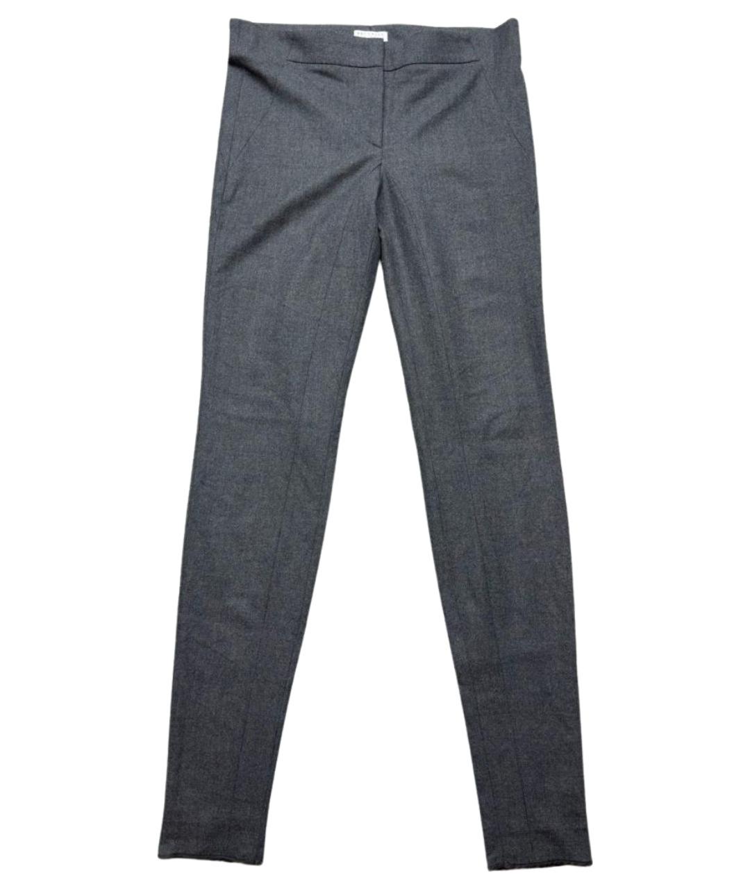 BRUNELLO CUCINELLI Антрацитовые шерстяные брюки узкие, фото 1