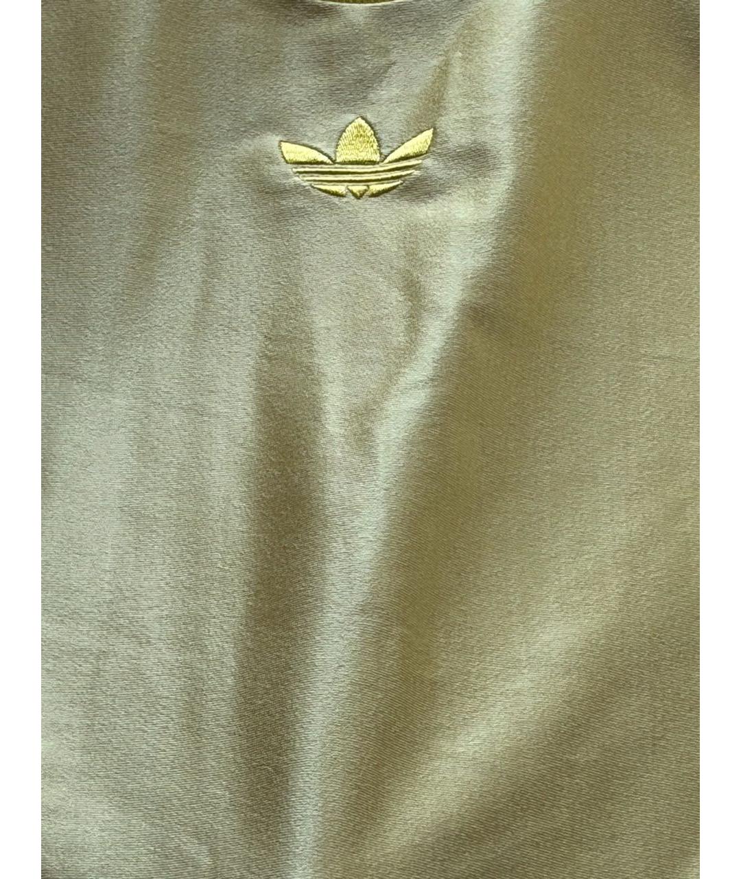 ADIDAS Желтая полиэстеровая футболка, фото 4
