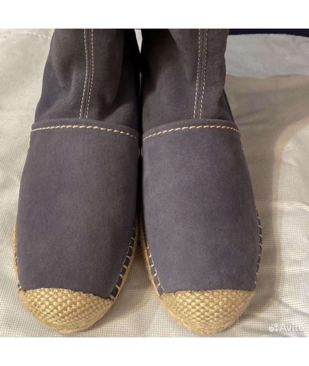 STUART WEITZMAN Синие замшевые сапоги, фото 3