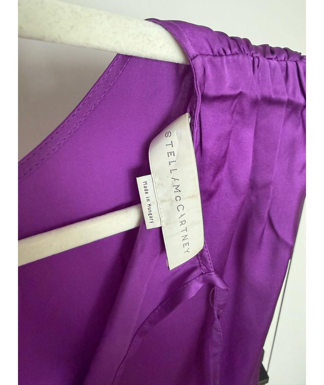 STELLA MCCARTNEY Фиолетовое шелковое коктейльное платье, фото 3