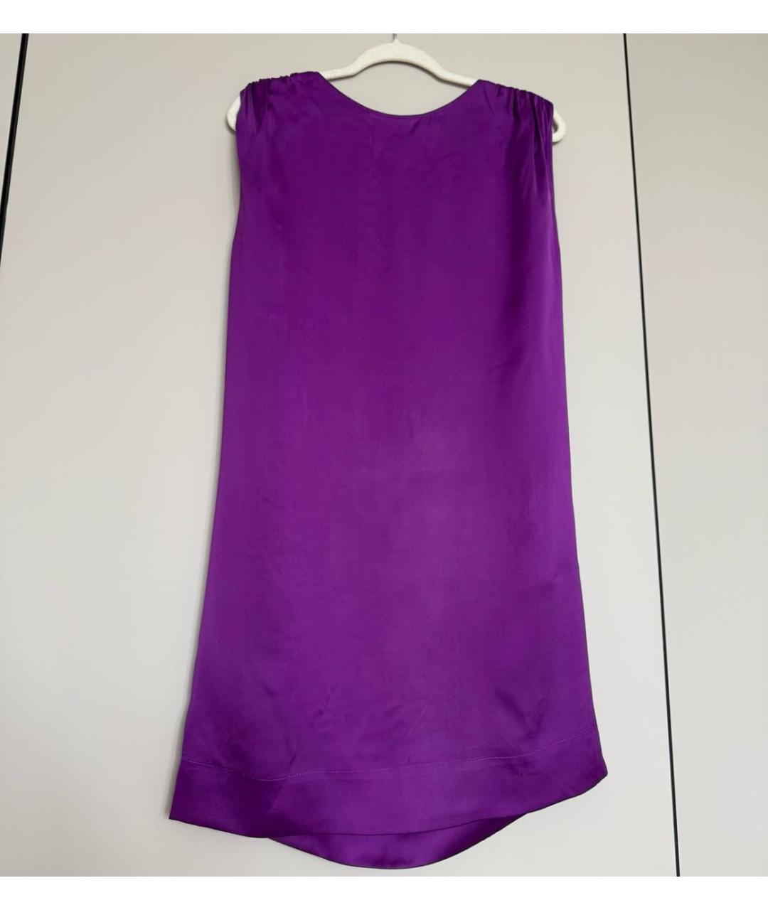 STELLA MCCARTNEY Фиолетовое шелковое коктейльное платье, фото 6