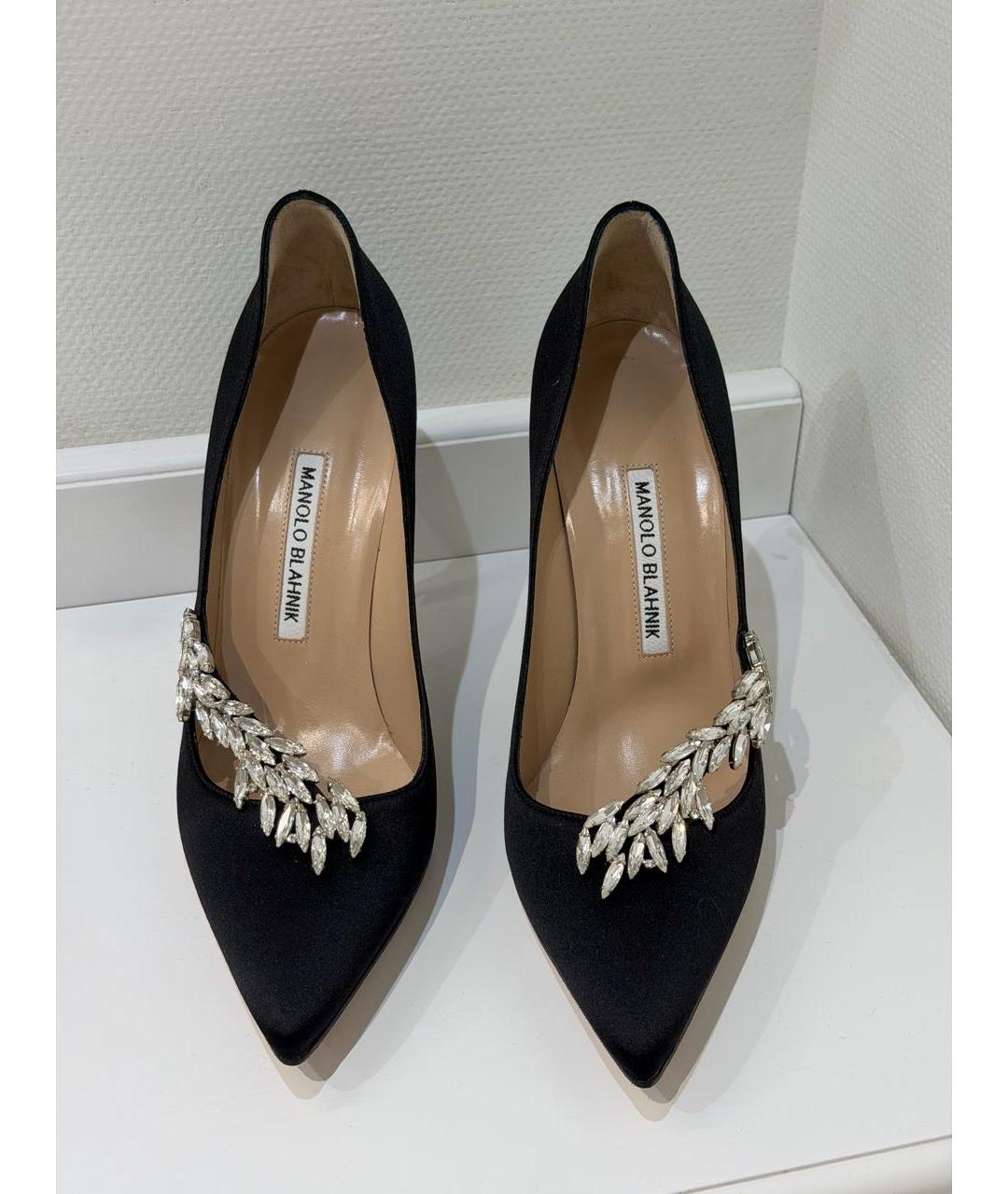 MANOLO BLAHNIK Черные синтетические туфли, фото 2