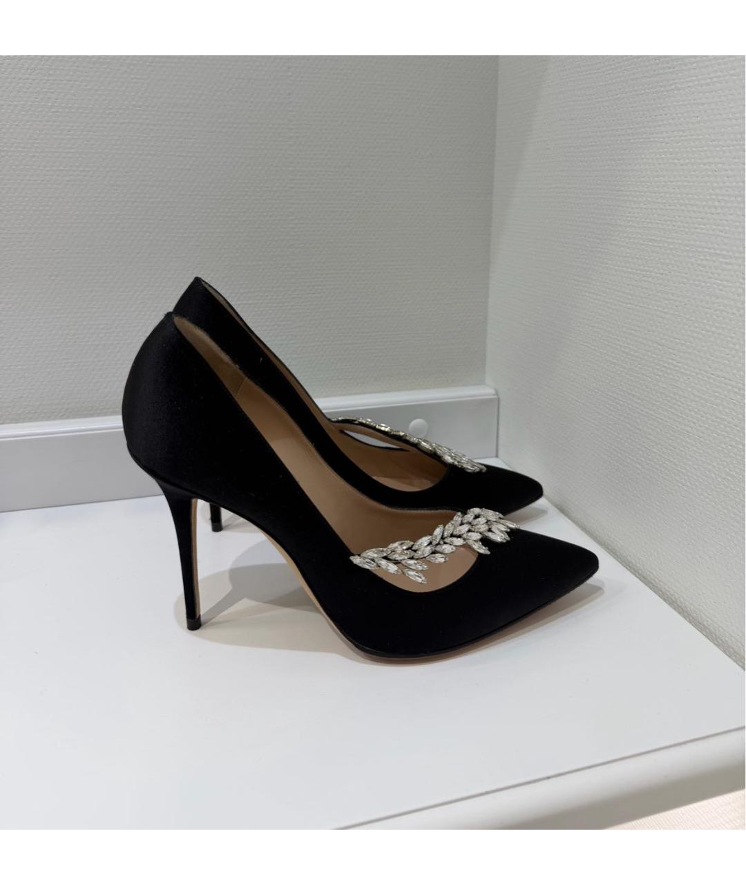 MANOLO BLAHNIK Черные синтетические туфли, фото 5