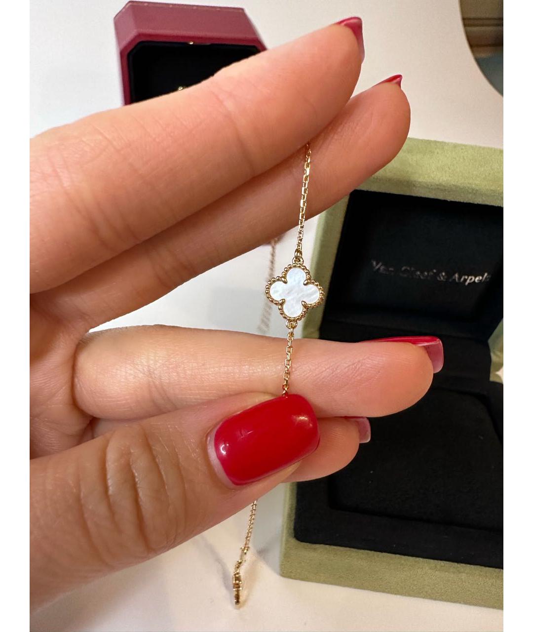 VAN CLEEF & ARPELS Белый браслет из желтого золота, фото 2