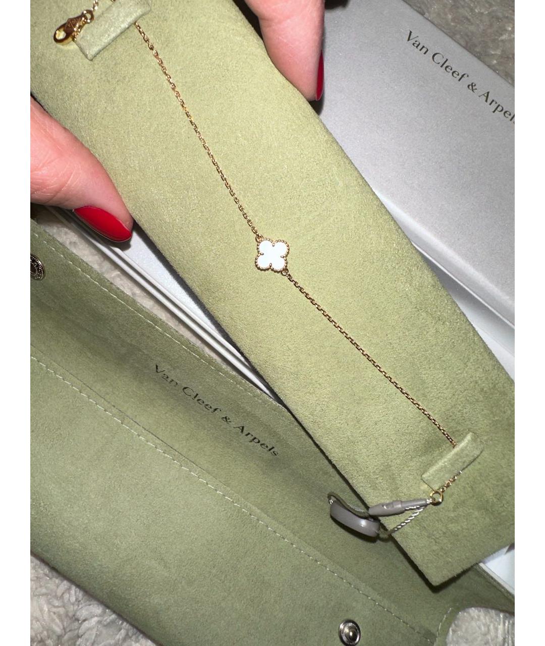 VAN CLEEF & ARPELS Белый браслет из желтого золота, фото 4