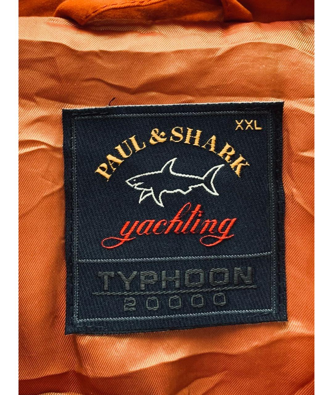 PAUL & SHARK Оранжевая хлопковая куртка, фото 5