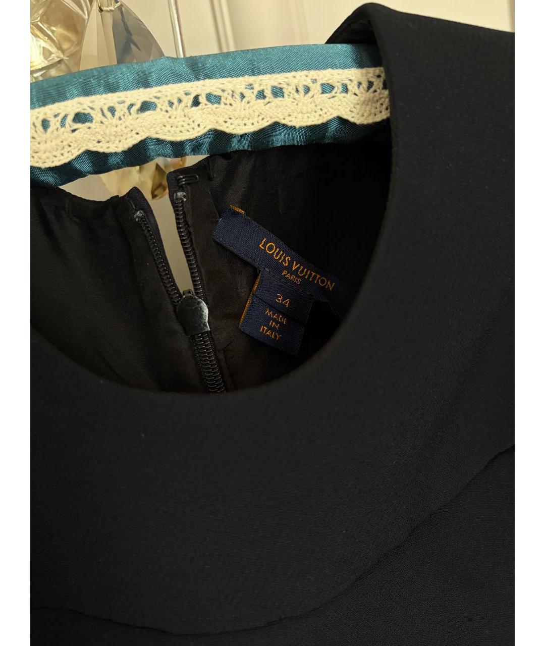 LOUIS VUITTON Черное шерстяное коктейльное платье, фото 3