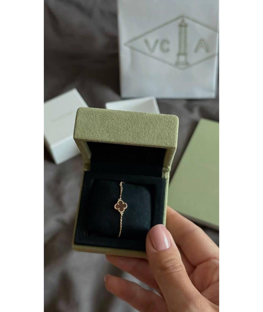 VAN CLEEF & ARPELS Бордовый браслет из розового золота, фото 4
