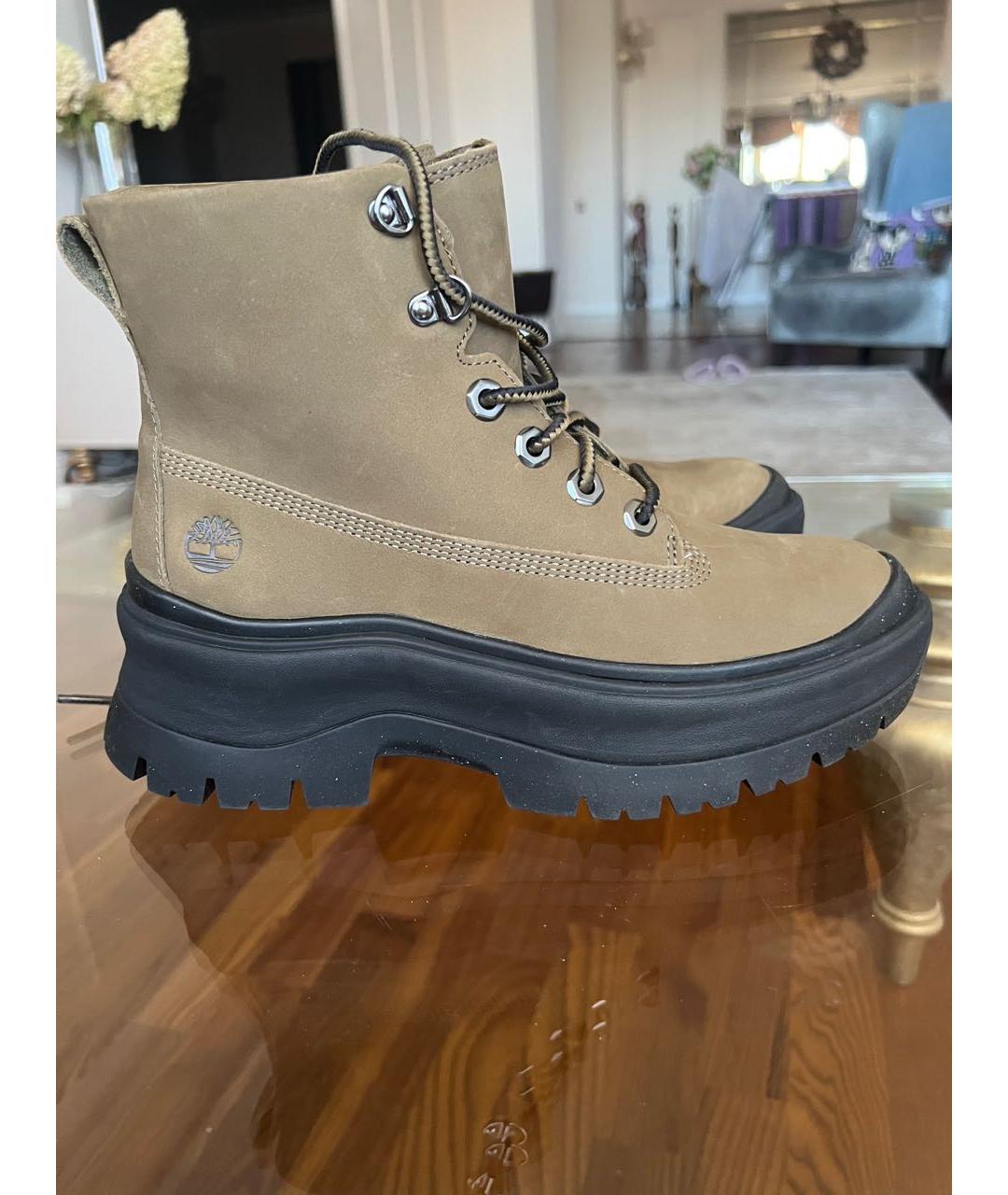 TIMBERLAND Хаки кожаные ботинки, фото 8