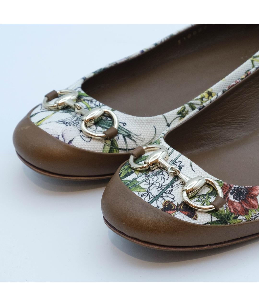 GUCCI Мульти кожаные балетки, фото 4