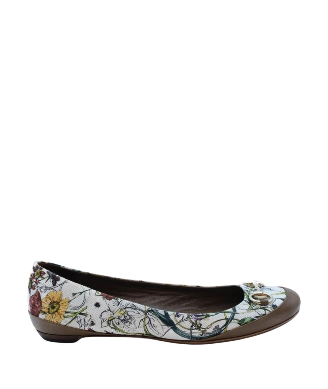GUCCI Мульти кожаные балетки, фото 1