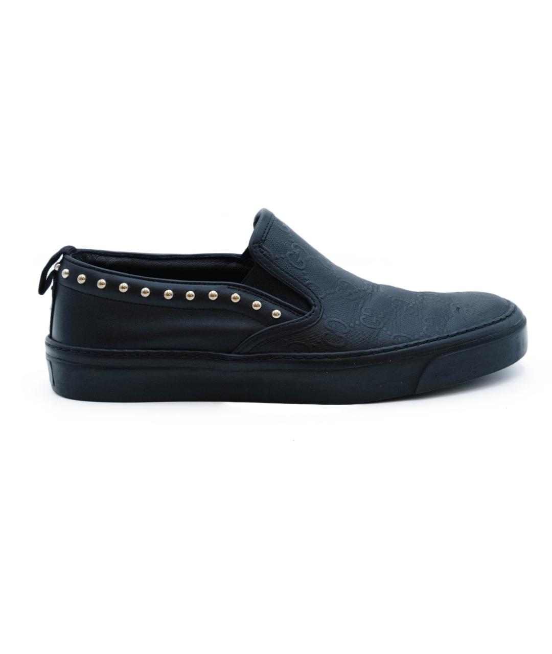 GUCCI Черные кожаные слипоны, фото 7