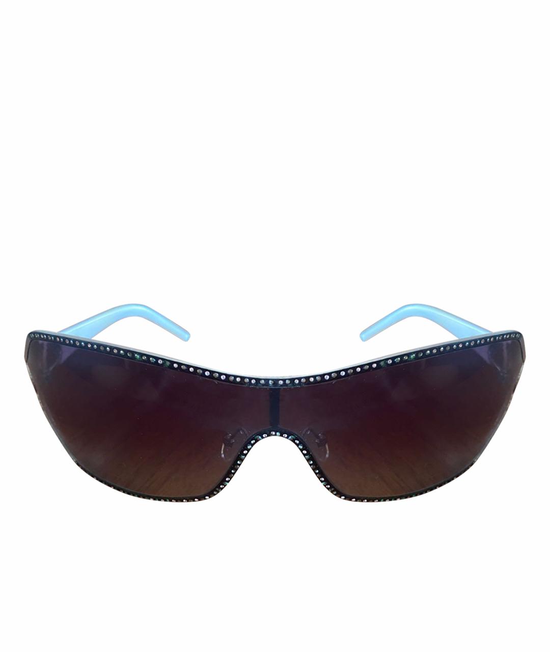 VALENTINO Антрацитовые пластиковые солнцезащитные очки, фото 1