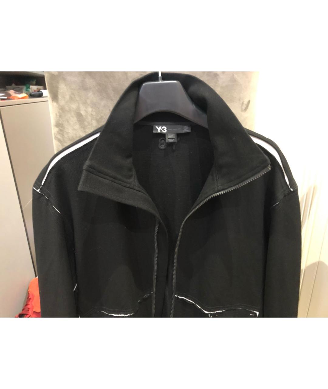 Y-3 Черная хлопковая куртка, фото 3