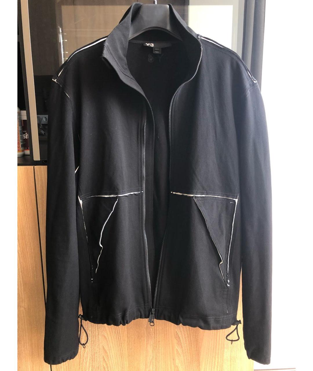Y-3 Черная хлопковая куртка, фото 2
