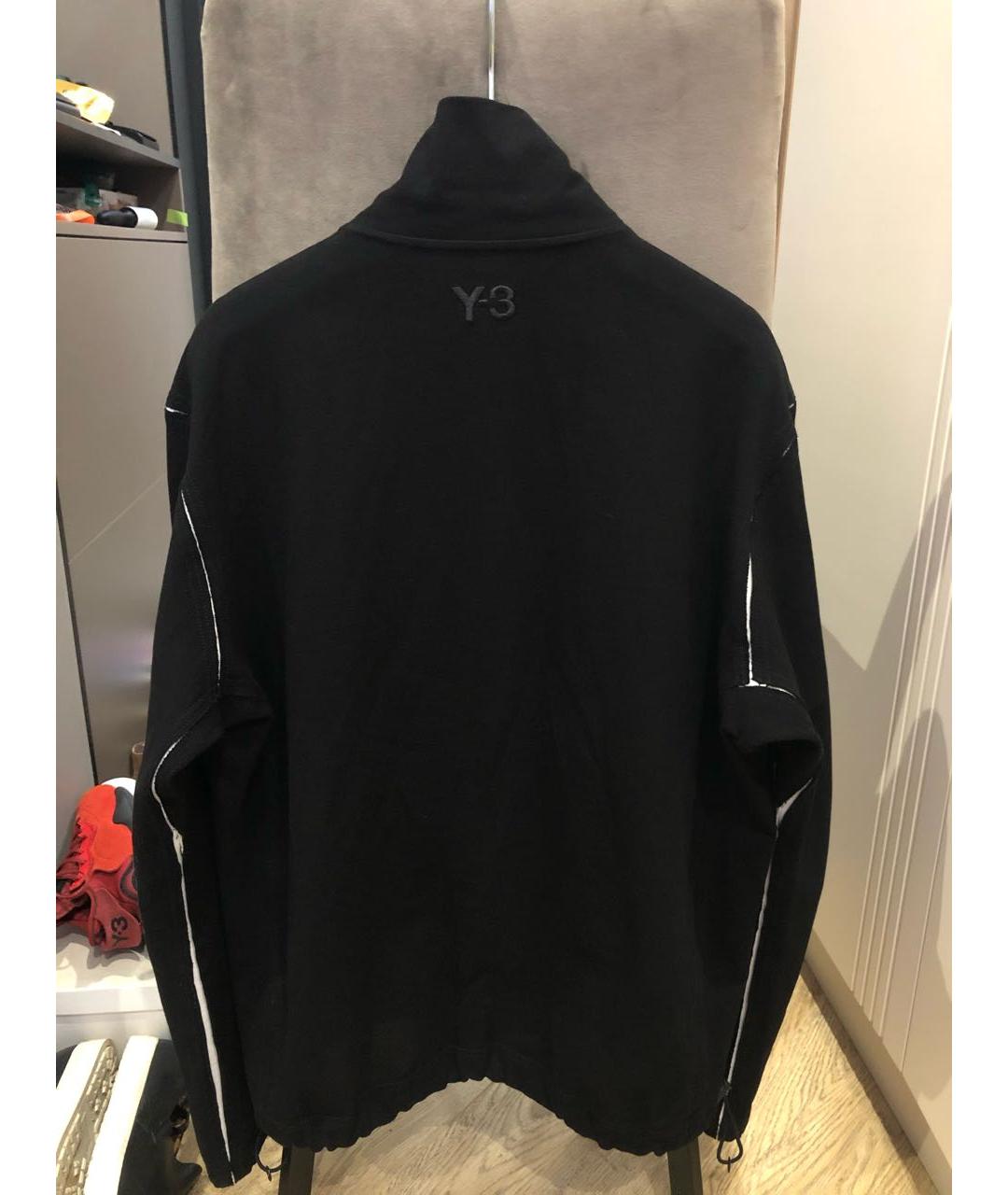 Y-3 Черная хлопковая куртка, фото 4