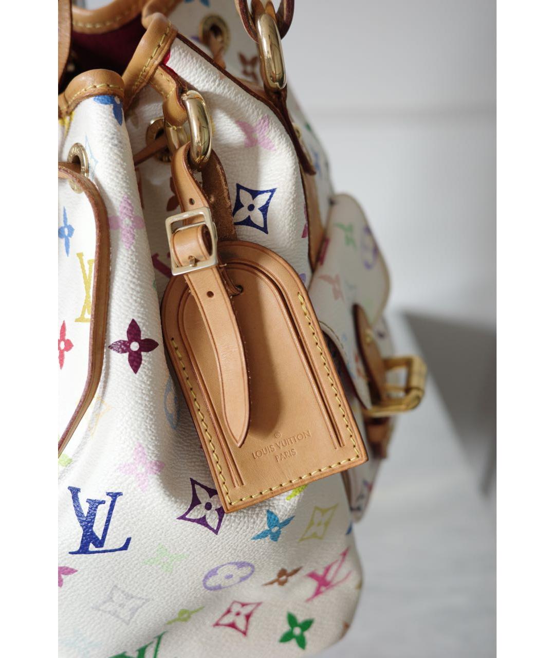 LOUIS VUITTON Белая кожаная сумка через плечо, фото 6