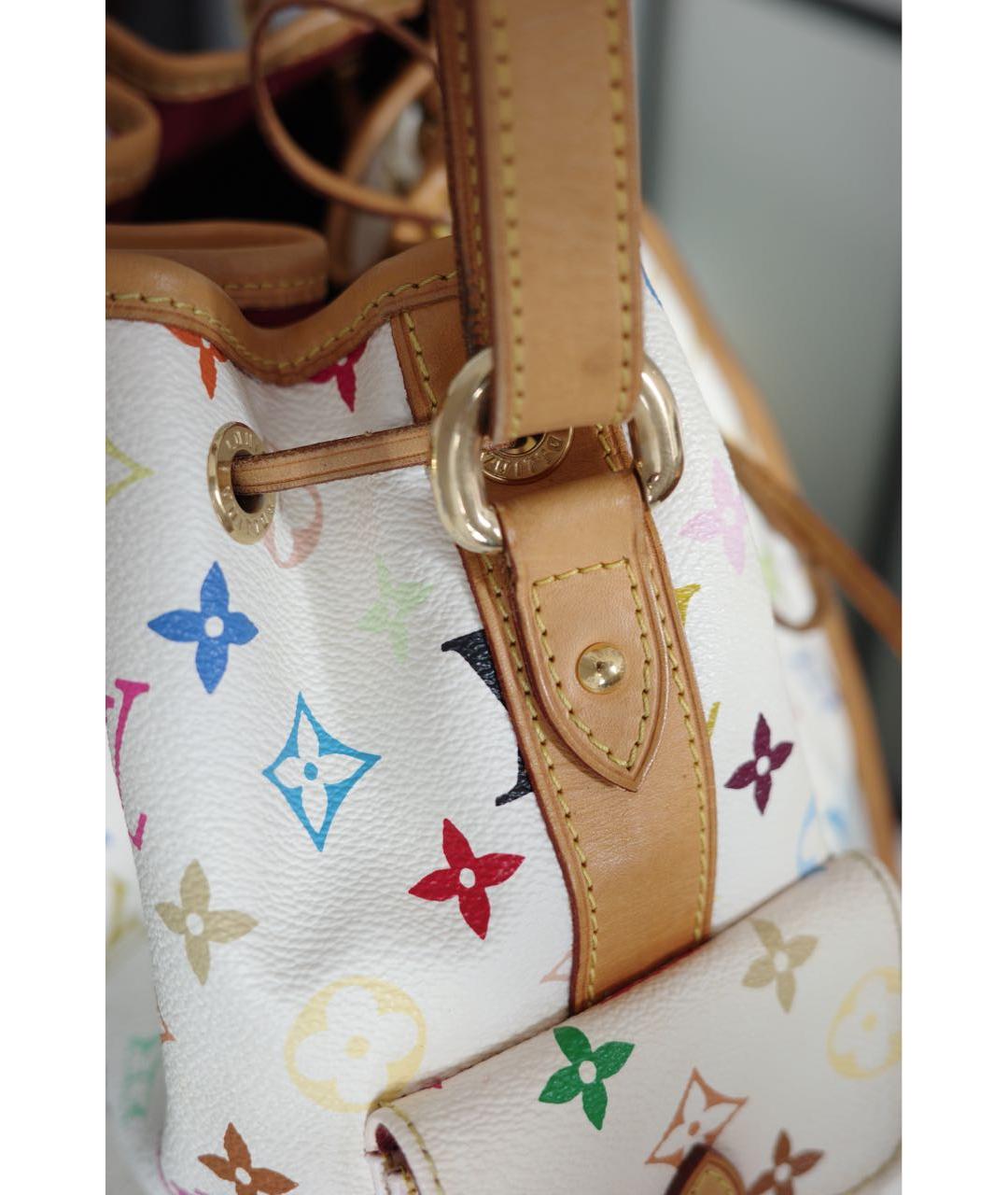 LOUIS VUITTON Белая кожаная сумка через плечо, фото 8