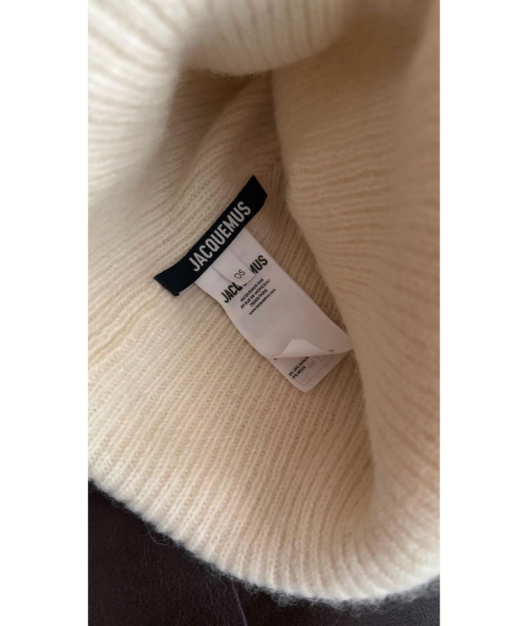 JACQUEMUS Бежевая шерстяная шапка, фото 5