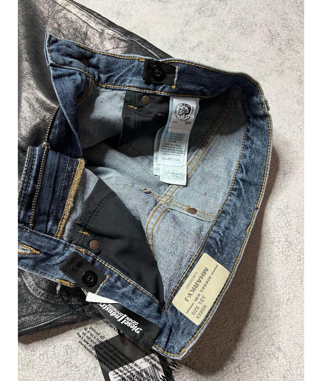DIESEL Черные хлопковые детские джинсы, фото 8