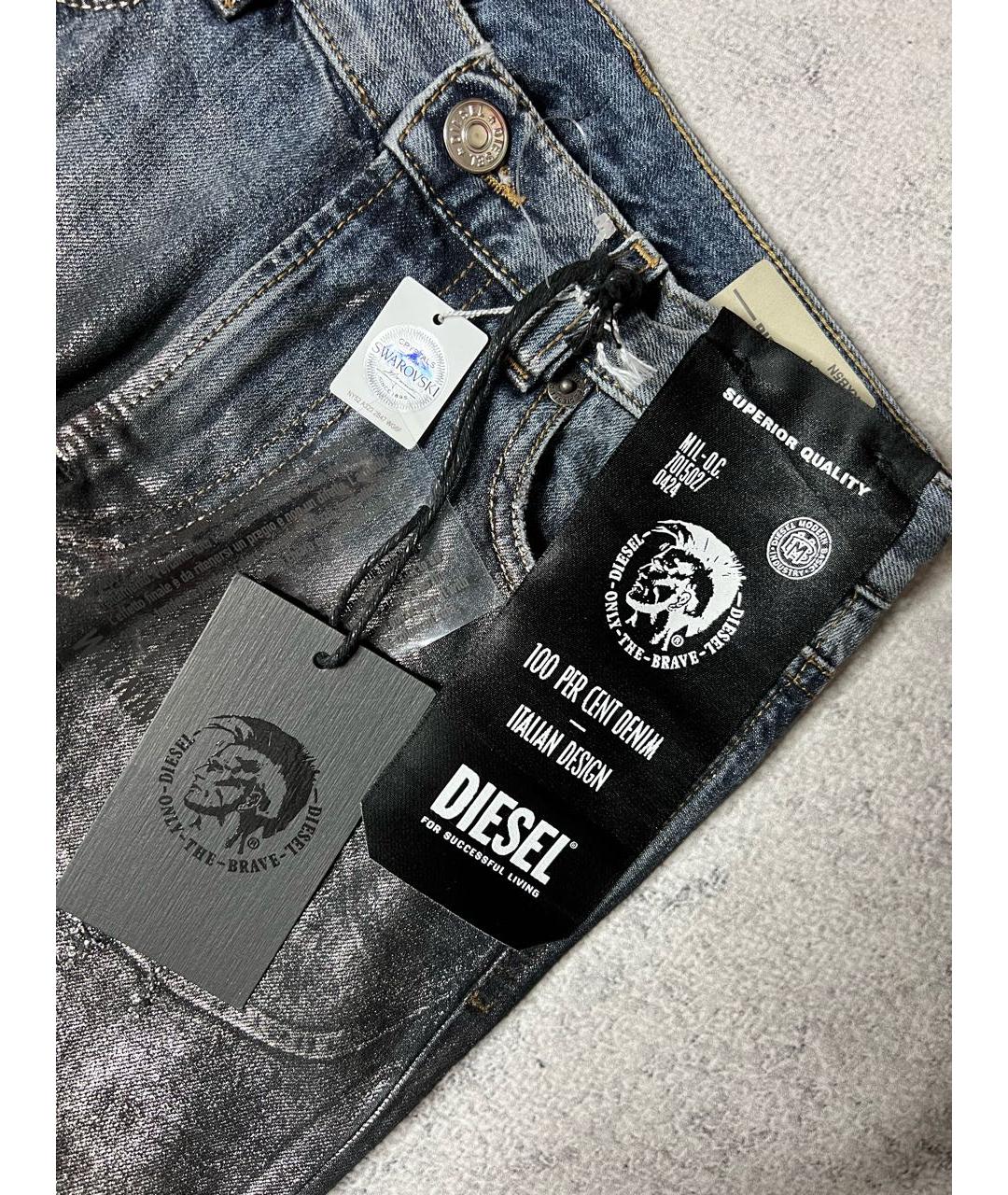 DIESEL Черные хлопковые детские джинсы, фото 5