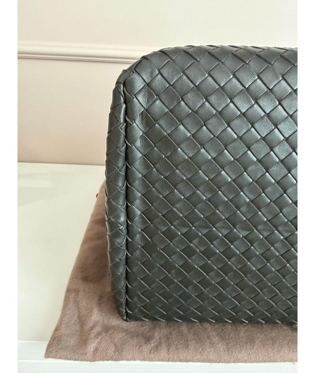 BOTTEGA VENETA Серая кожаная сумка тоут, фото 4