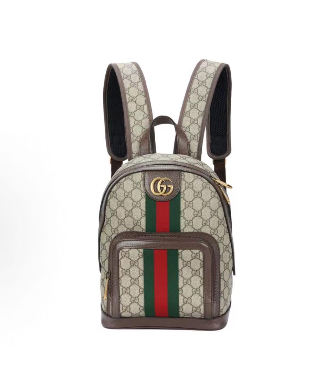GUCCI Бежевый тканевый рюкзак, фото 5