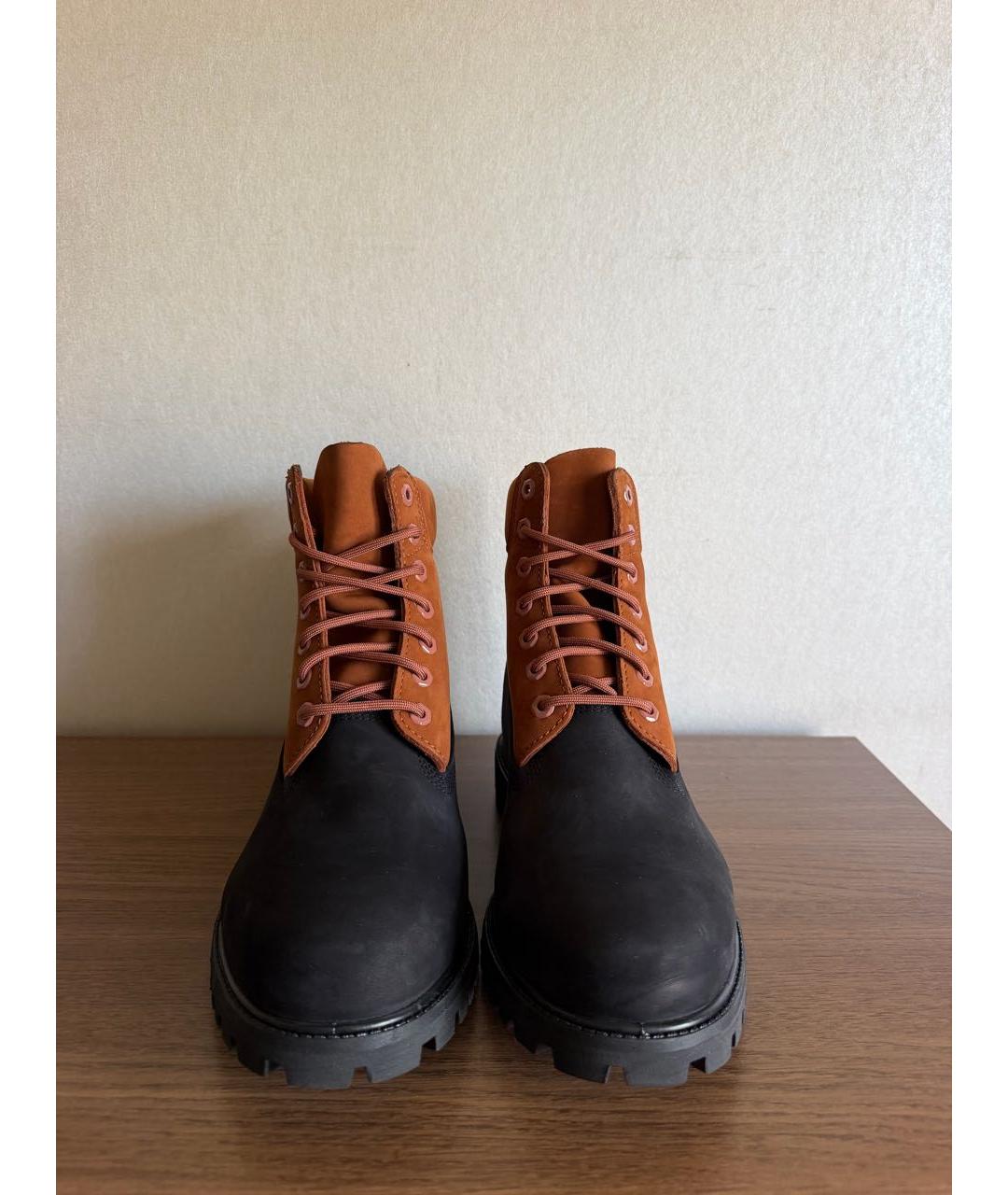 TIMBERLAND Черные нубуковые высокие ботинки, фото 2
