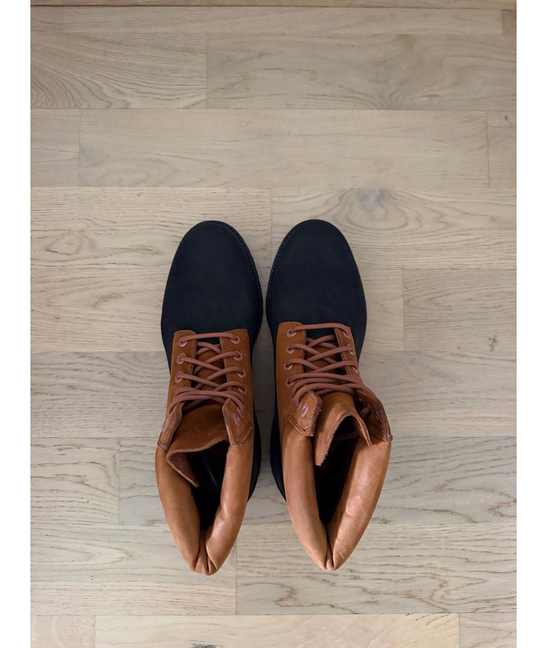 TIMBERLAND Черные нубуковые высокие ботинки, фото 3