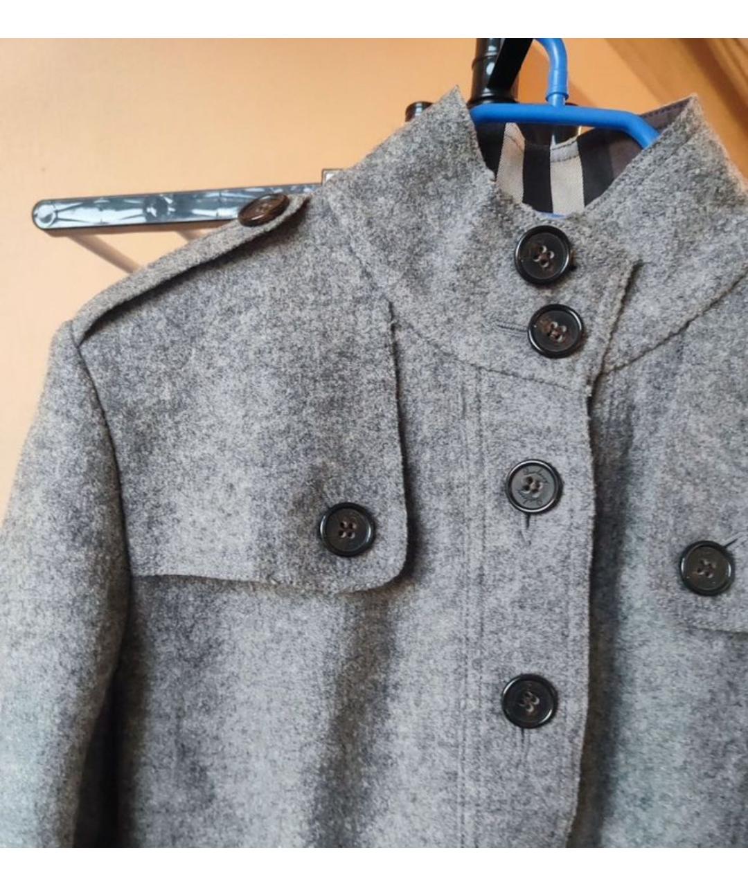 BURBERRY Антрацитовая шерстяная куртка, фото 7