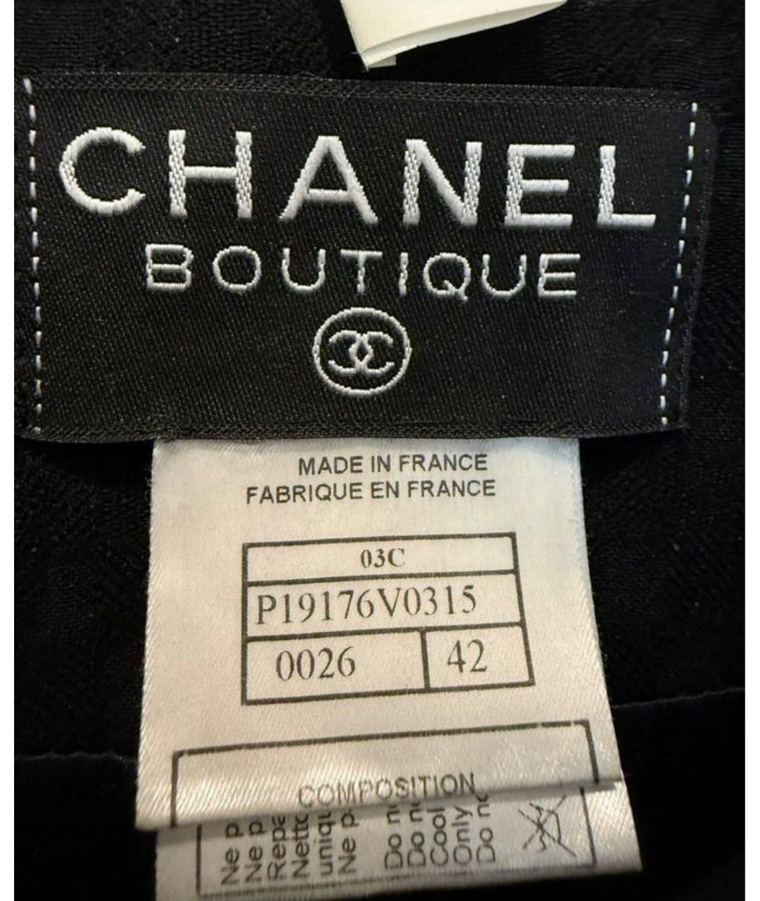 CHANEL Черный шерстяной жакет/пиджак, фото 5
