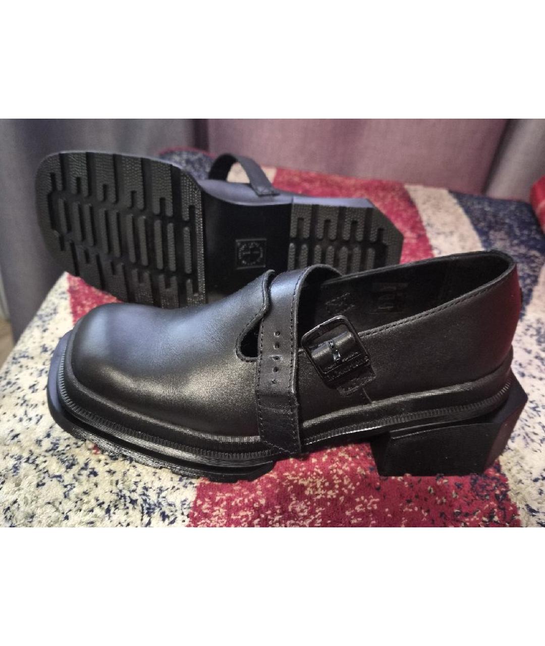 DR. MARTENS Черные кожаные туфли, фото 5