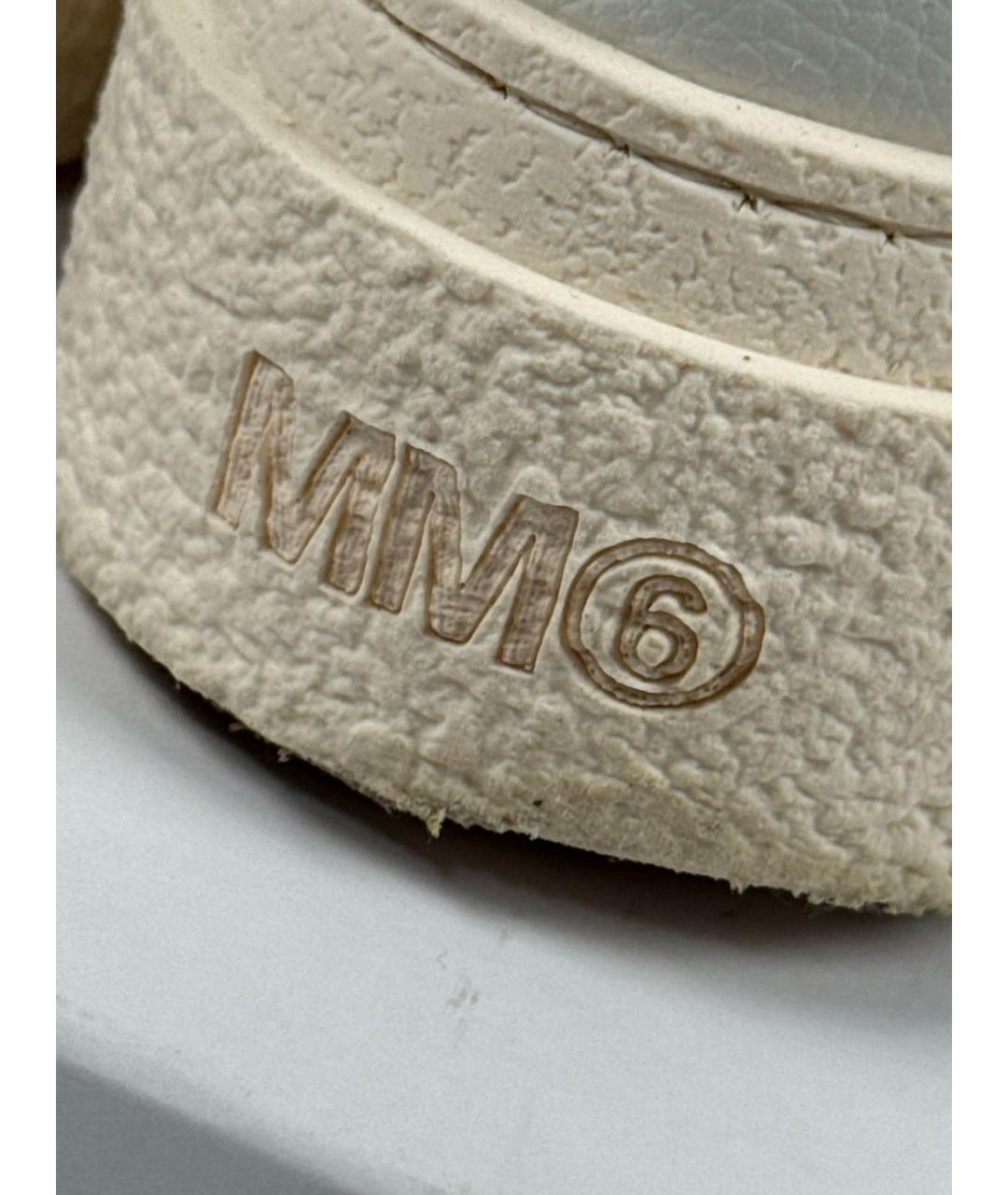 MM6 MAISON MARGIELA Белые кожаные лоферы, фото 4