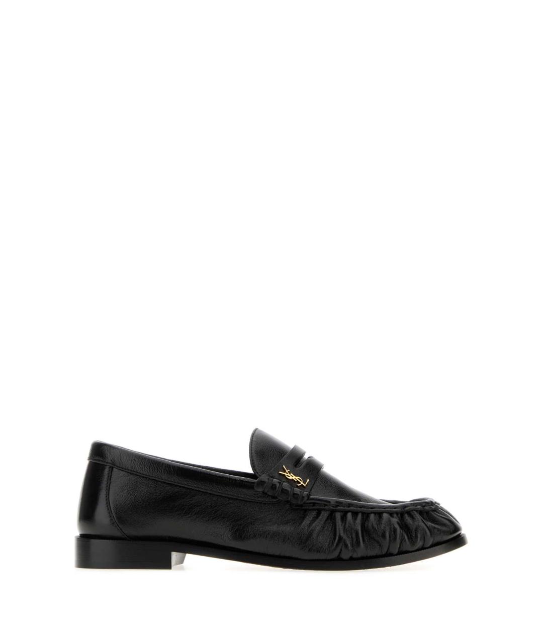 SAINT LAURENT Черные кожаные лоферы, фото 1