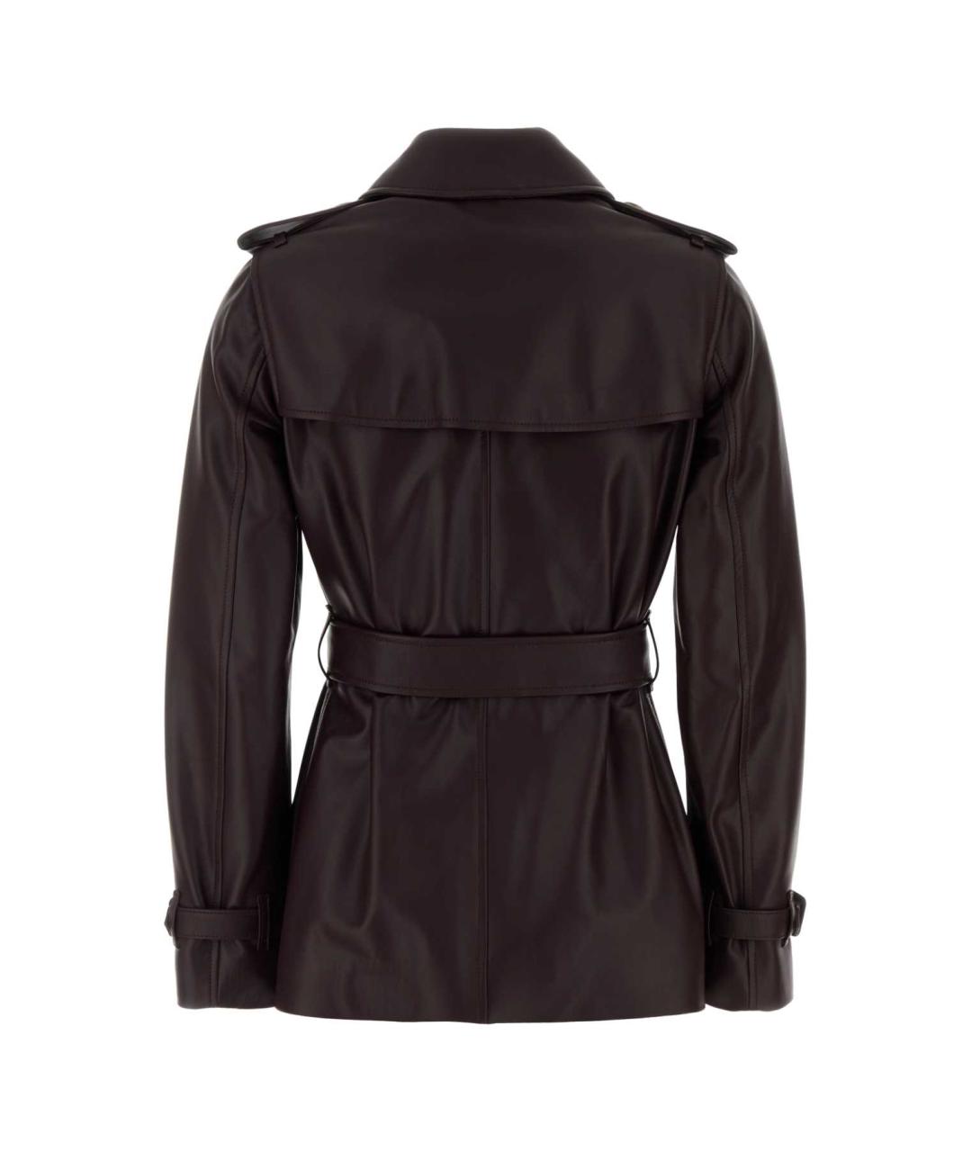 BURBERRY Бордовая кожаная куртка, фото 2