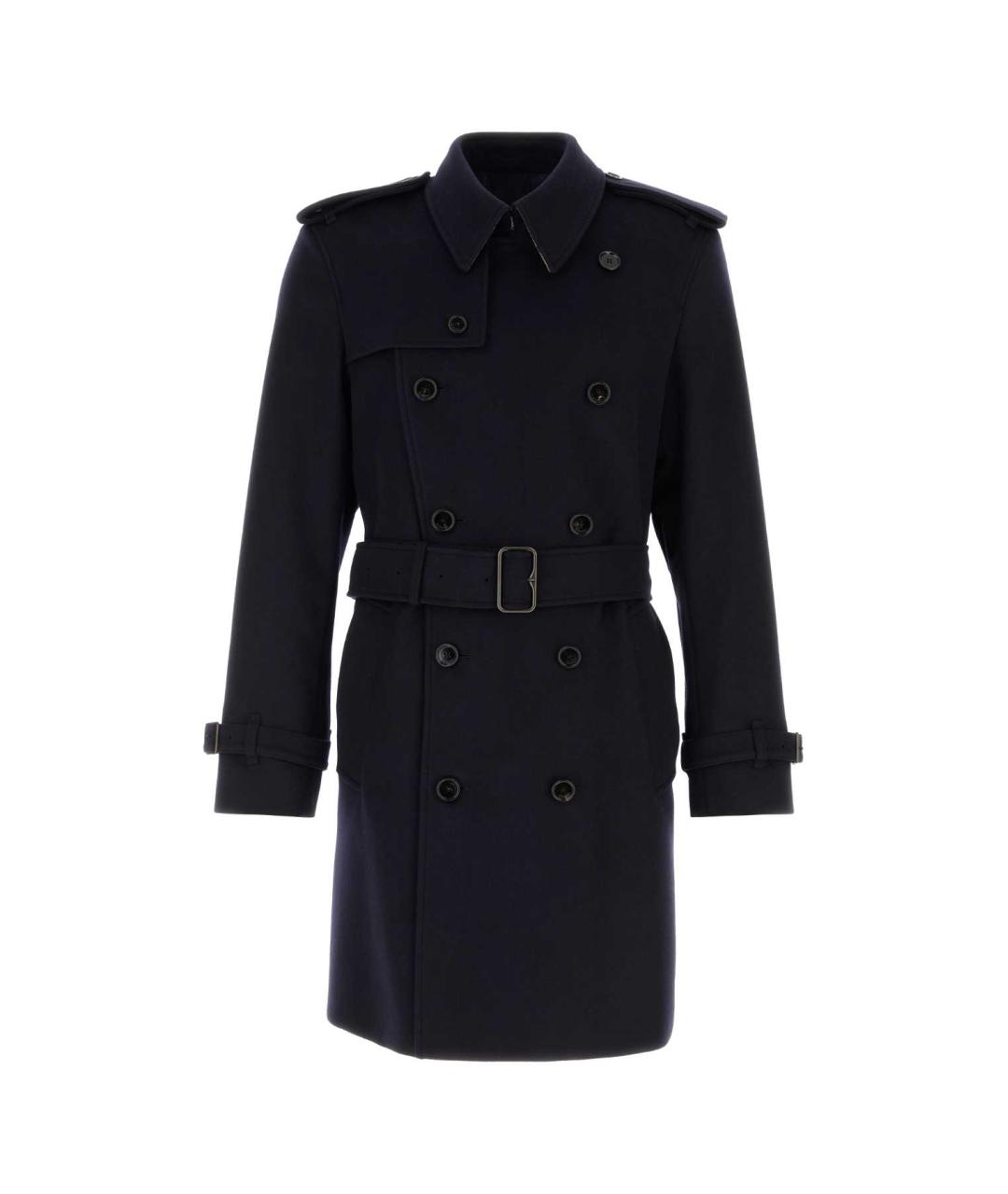 BURBERRY Синее кашемировое пальто, фото 1