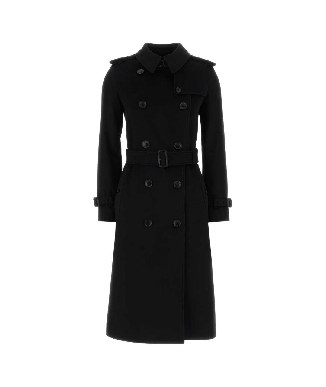 BURBERRY Черное кашемировое пальто, фото 1