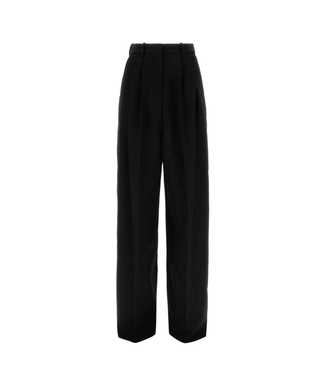 BALENCIAGA Черные шерстяные прямые брюки, фото 1
