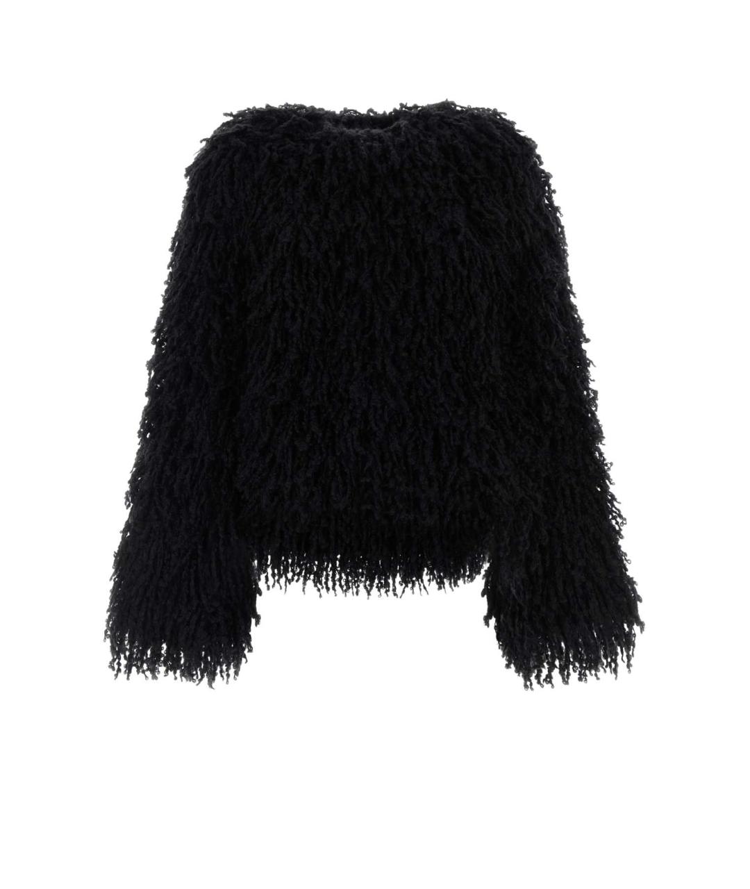 FENDI Черная шерстяная шуба, фото 3